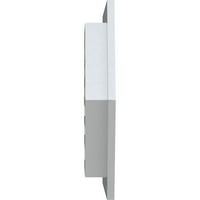 Ekena Millwork 20W 22H horizontalni Zabatni otvor funkcionalan, PVC Zabatni otvor sa 1 4 ravnim okvirom