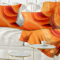 Designart narandžasti kanjon gornje Antelope-jastuk za bacanje pejzažne fotografije - 12x20