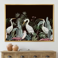 Designart 'Chinoiserie With Peonies and Birds III' tradicionalni uramljeni platneni zidni Print