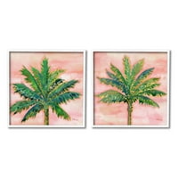 Tropske palme Glam detalji Botanička i cvjetna grafika Umjetnost bijeli uokvireni umjetnički Print zidna