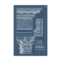 Zaštitni znak likovne umjetnosti' column And Cornic Blueprint II ' Canvas Art by Vision Studio
