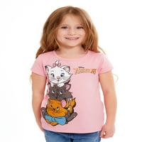 Disney Classics Toddler Girl grafički Print modne majice, 4 pakovanja, veličine 2T-5T
