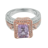 Sterling Silver Purple Amethyst 5. cttw Ring-Pink