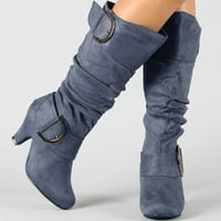 Wofedyo Womens Boots Boots konusne ženske čizme za žene cipele za pete čizme visoke pete Retro ženske čizme