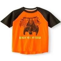 Boys siva vukodlak Halloween T-Shirt Glows Wild Hair don't Care Tee Shirt S 6 7