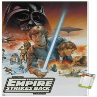 Star Wars: Empire udara natrag - pokrivaju ilustraciju zidni poster sa drvenim magnetskim okvirom, 22.375