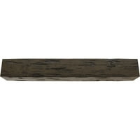 Ekena Millwork 8 W 8 H 24'L 3-Sided Pecky Cypress Endurathane Fau drvena stropna greda, Premium orah