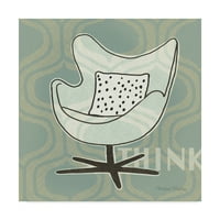 Zaštitni znak likovne umjetnosti 'Retro Chair II Think' platnena Umjetnost Michaela Mullana