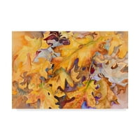 Zaštitni znak likovne umjetnosti' Windblown Leaves ' platno Art Joanne Porter