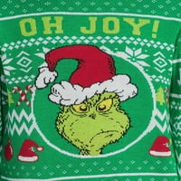 Grinch muški Božićni džemper sa dugim rukavima