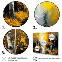 Designart Path Into The Yellow Forest I Canvas Wall Art