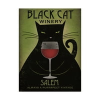 Zaštitni znak likovne umjetnosti 'crna mačka vinarija Salem' platno umjetnost Ryan Fowler