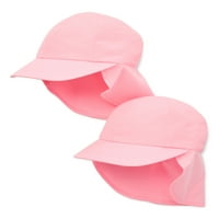 Wonder Nation djevojčice roze legionarski šešir za plivanje, UPF 50+ zaštita od sunca, 2 pakovanja