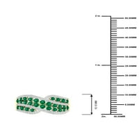 Imperial dragi kamen 10k žuto zlato smaragd CT TW dijamant Ženski modni prsten
